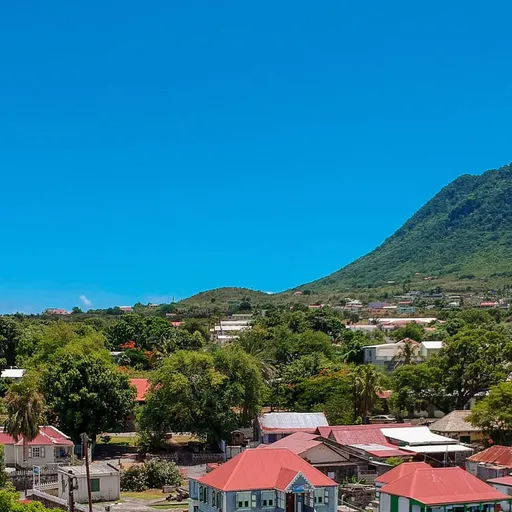 Historic Oranjestad, seen from above