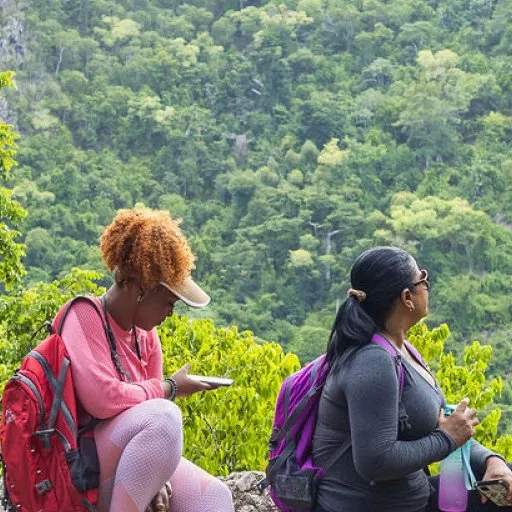 Hikers on the trail into The Quill